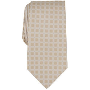 Michael Kors Men Longboat Grid Tie Taupe